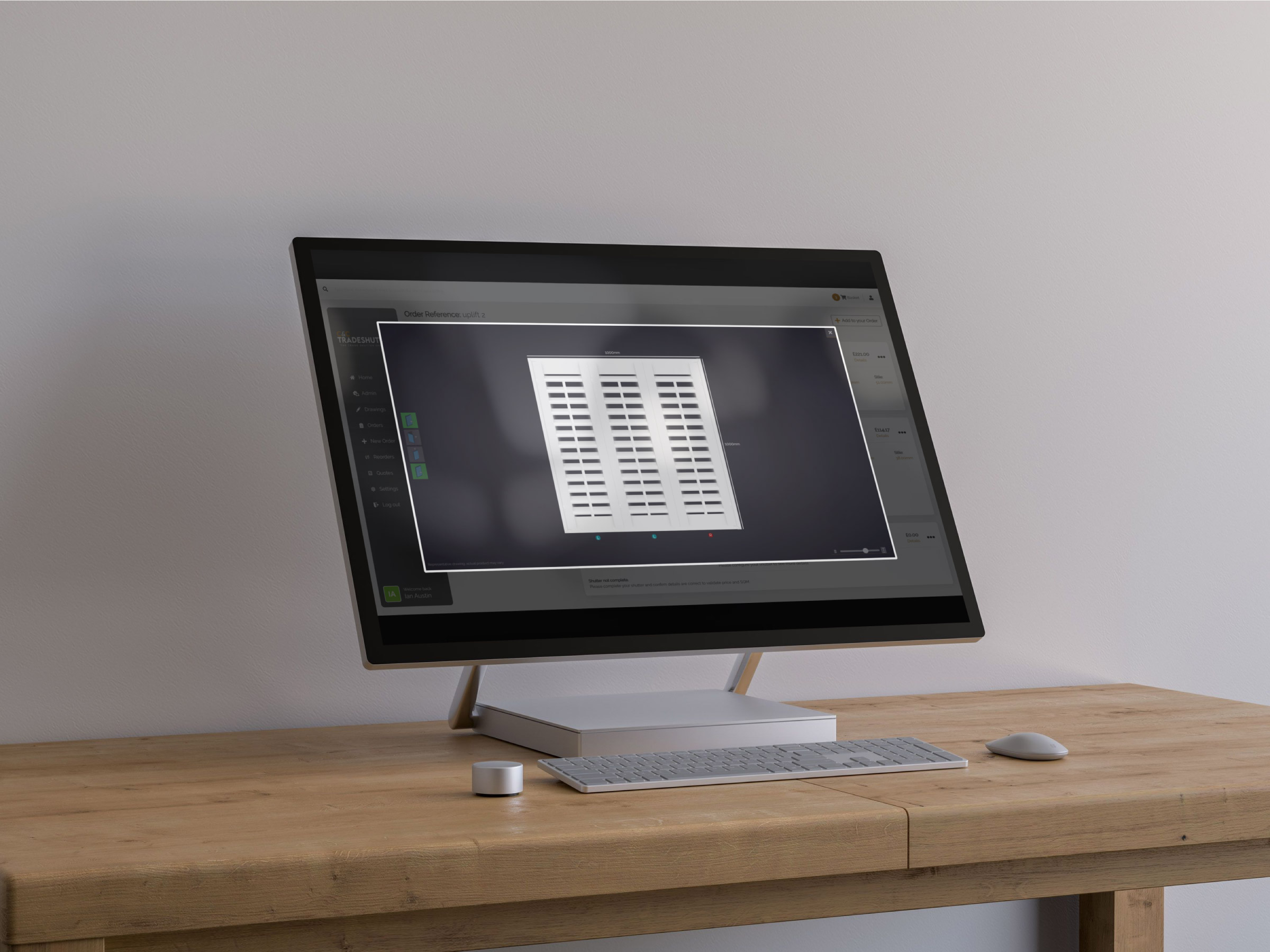 computer on desk